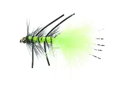 Unique Flies Rubber Leg Wooly Bugger #8 Fluo GreenKjøp 12 Fluer Få Gratis Flueboks