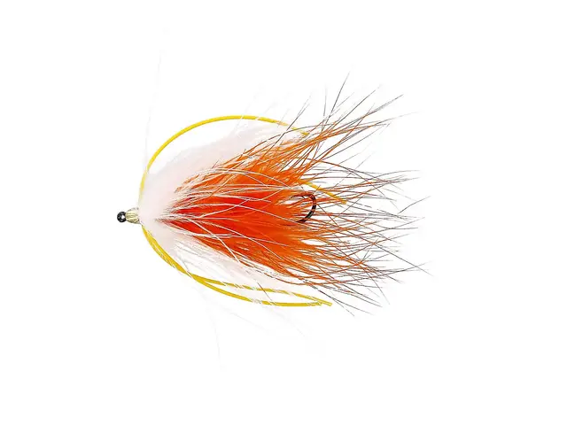 Unique Flies Marabou Worm #10White/Orange Daiichi 3 Unique Flies Marabou Worm #10White/Orange Daiichi