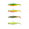 Savage Gear SG Cannibal Shad RTF 10cm #3/0Ready To Fish Darkwater Mix 4-pack -Jiggar & softbaits säljbutik savage gear cannibal shad rtf darkwater mix.640