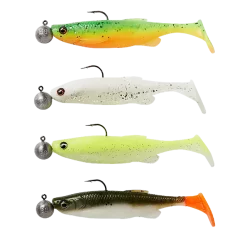 Savage Gear SG Fat Minnow T-Tail RTF 9cm 7,5g #2/0Ready To Fish Darkwater Mix Sinking